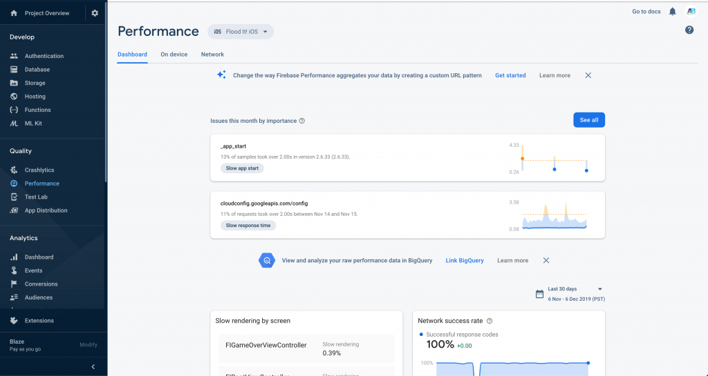 Firebase Performance Monitoring