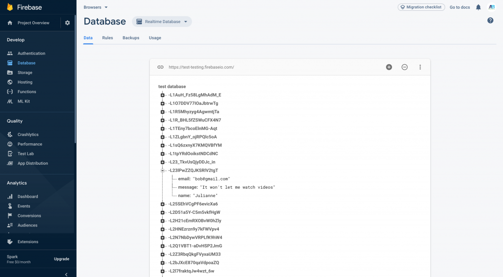 FIrebase Realtime Database