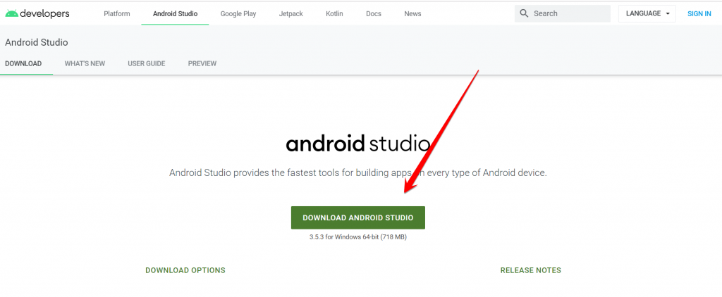 Install Google Studio