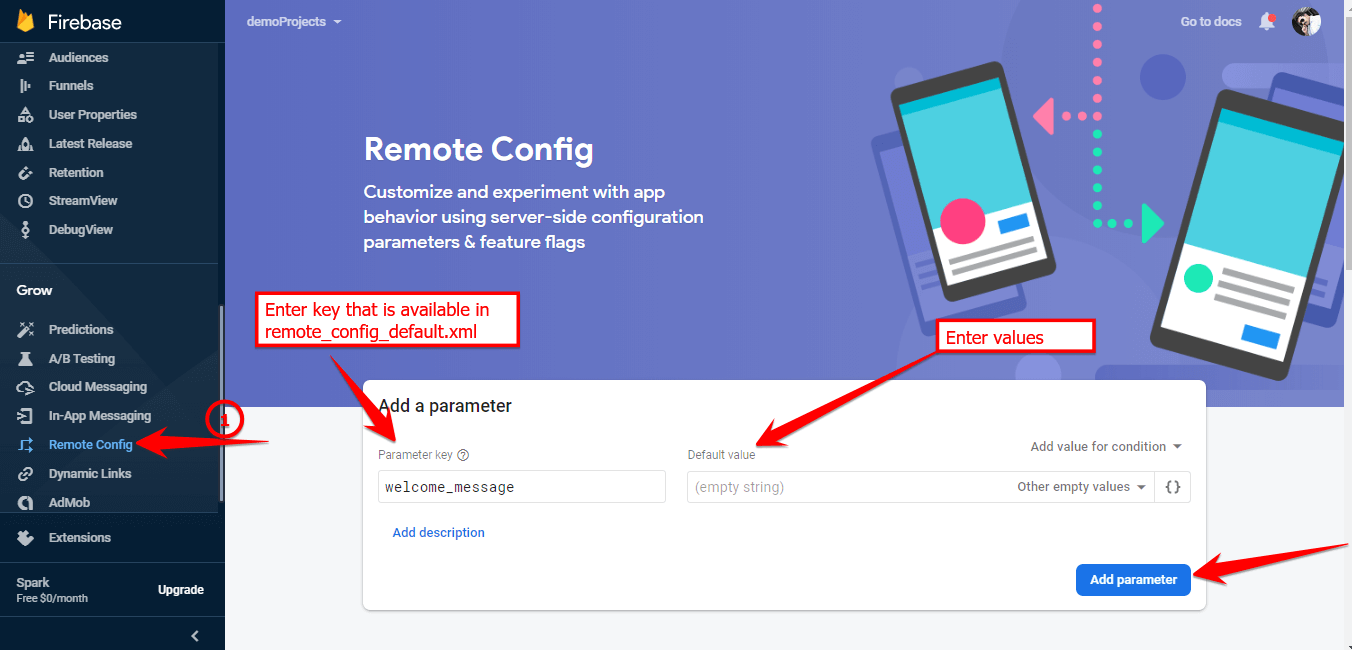 remote config values