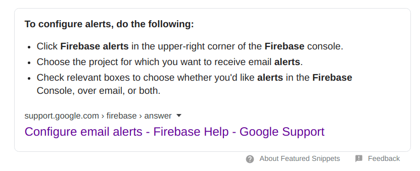 Firebase Alert