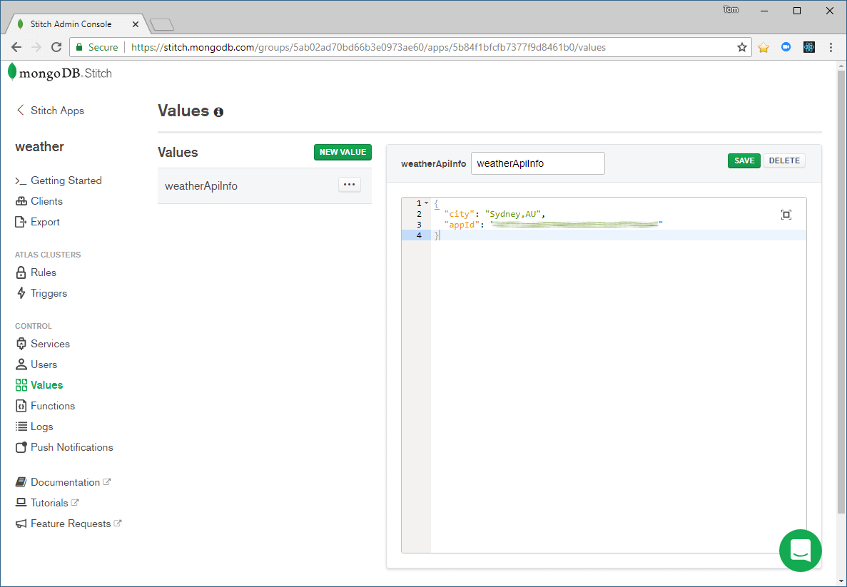 MongoDB dashboard