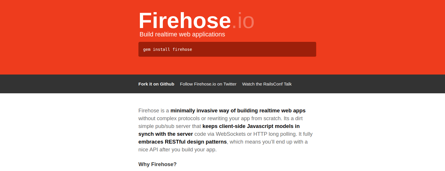 firehose homepage