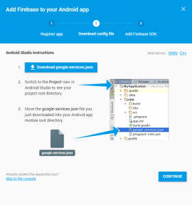 4 download config file for android app