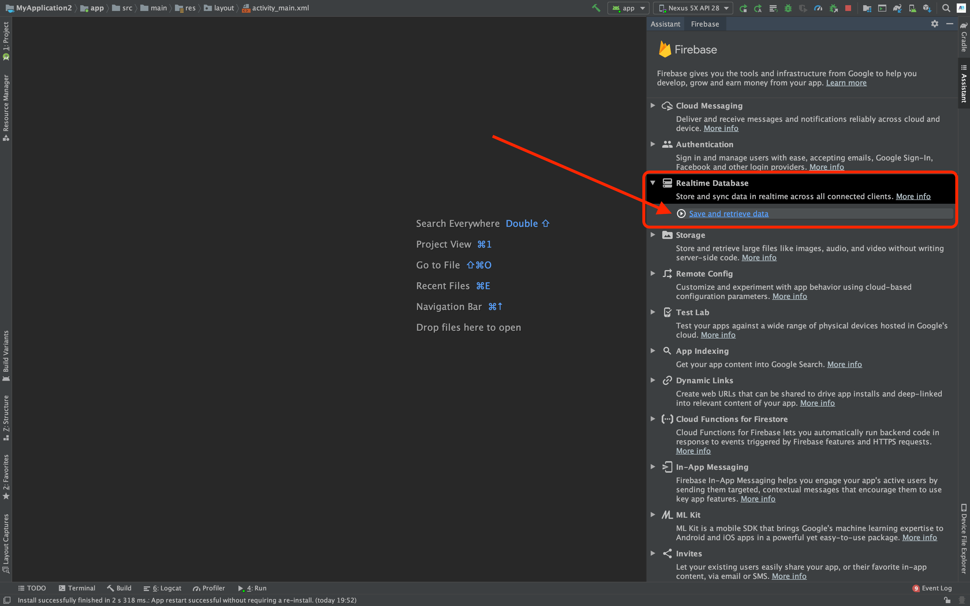 Connecting to Firebase Realtime Database