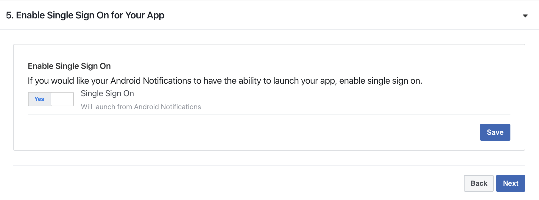 Enable single sign on for your app