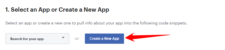 create new app for facebook