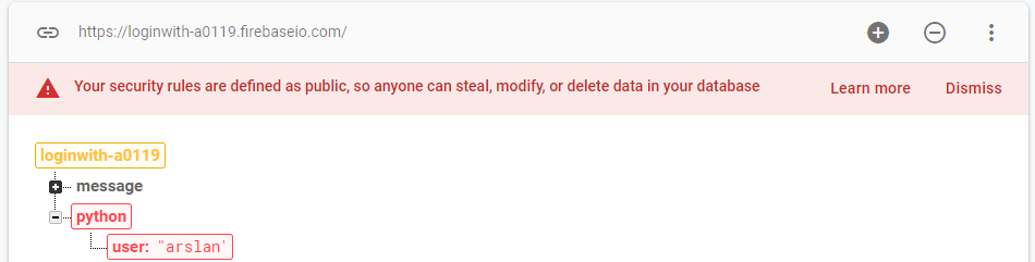delete node realtime database