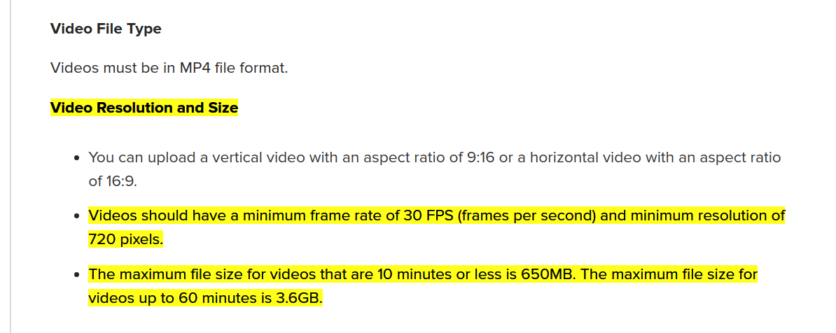  Límite de tamaño de vídeo de Instagram